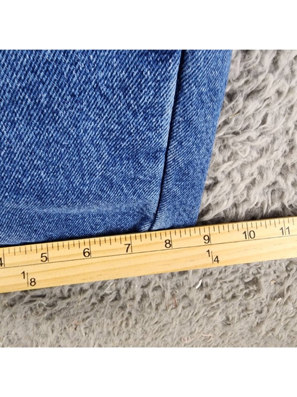 Carhartt Jeans Mens 33x36 Blue Flannel Lined Cotton Denim Relaxed Fit *Read* - Picture 8 of 16